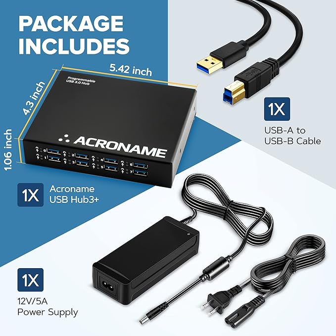 Acroname - Managed USB Switch/Hub 2 Computers - 9 Port, Fast Charge, Industrial - Image 5