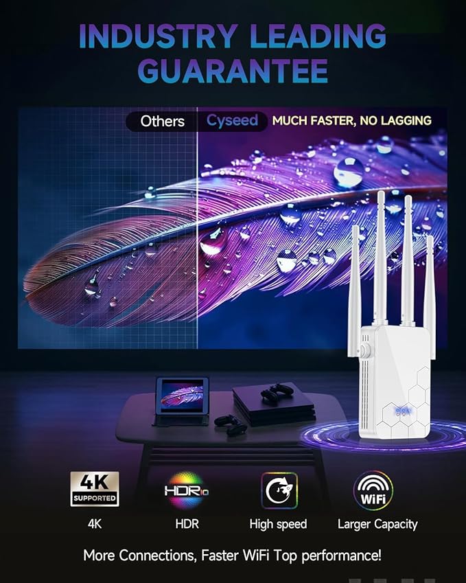 2026 WiFi Extender Internet Booster, 10000 Sq.ft Long Range Repeater Wireless - Image 5