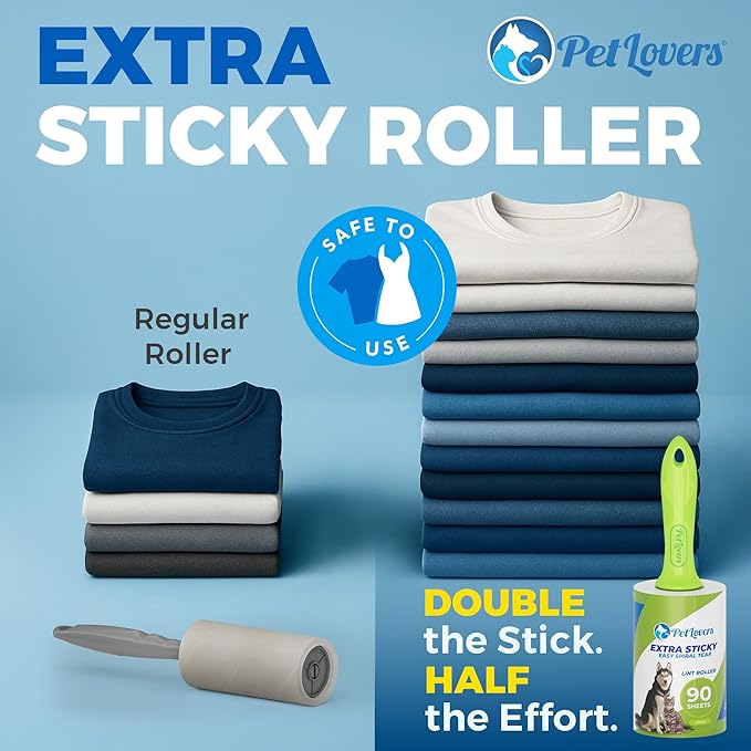 PetLovers Extra Sticky Lint Roller Mega Value Set 450 Sheets - Image 3