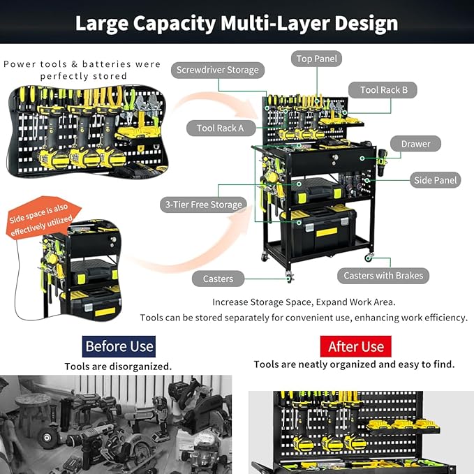 Lumizone Folding Tool Cart - Image 4