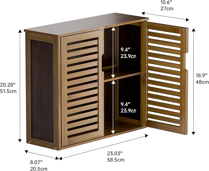 HITNET Medicine Cabinet, Bathroom Storage Cabinet Wall Mounted, Over The Toilet - Image 3