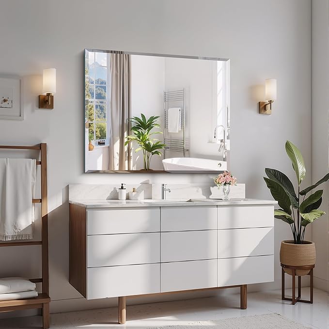CILIBER Beveled Mirror, 30x36 Inch Bathroom Mirrors - Image 5