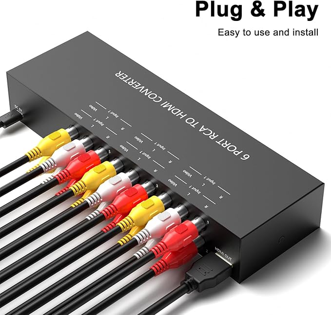 ZUZONG 6 Way RCA to HDMI Converter 1080P/720P RCA Composite CVBS AV Switch to - Image 6