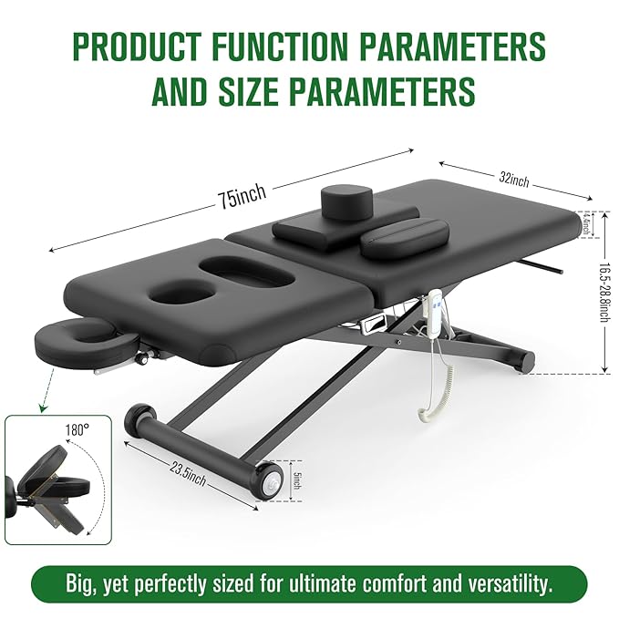 Electric Massage Table, Electric Lift Motor Height adjustable and Manual - Image 2