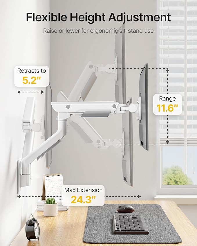 monTEK Heavy-Duty Single Monitor Wall Mount - Image 6