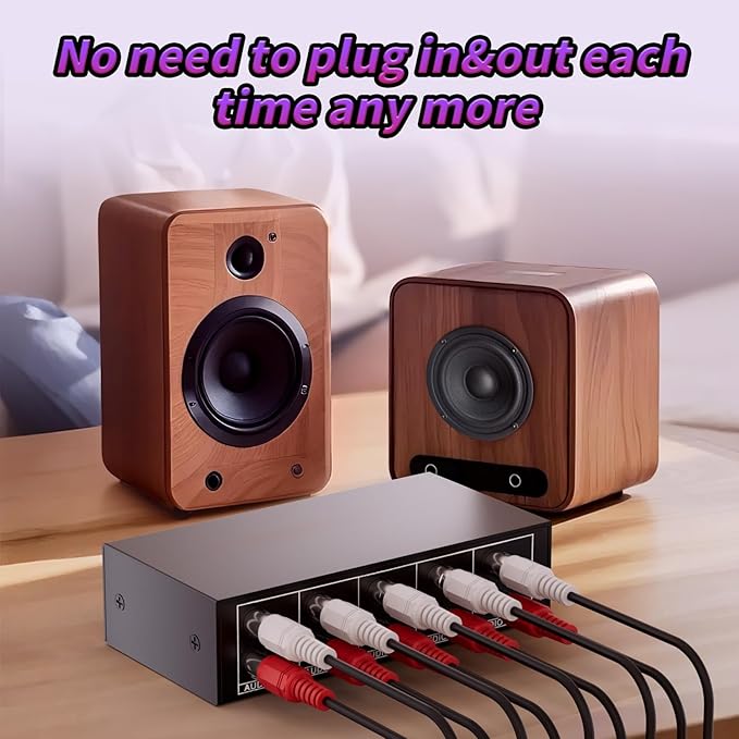 3.5mm Aux + RCA L/R Audio Splitter 1 in 4 Out, BolAAzuL 4-Way Stereo Audio - Image 5