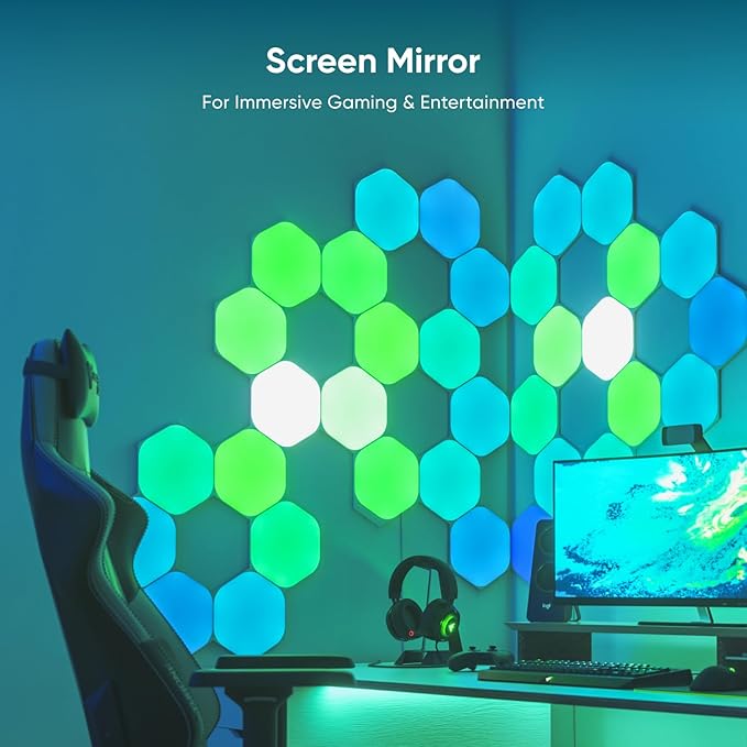 Nanoleaf Shapes LED Wall Lights, RGBW Smart Wall Panels - Image 7