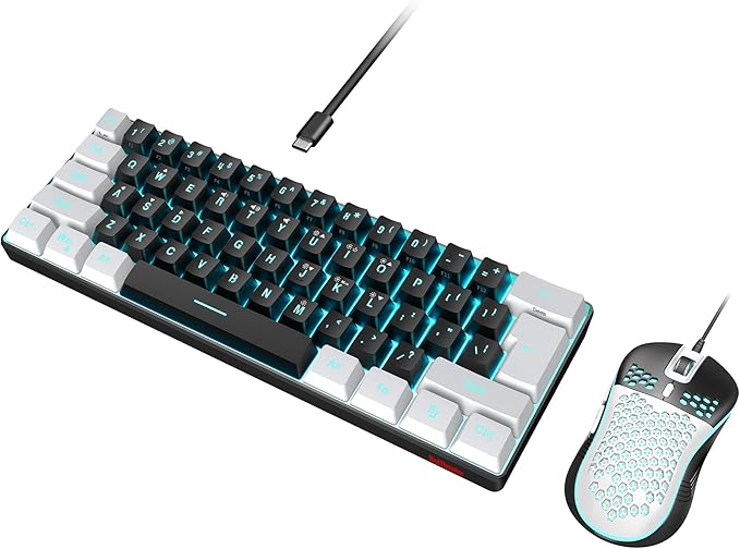 RedThunder 60% Gaming Keyboard and Mouse Combo, Ultra-Compact 61-Key RGB by RedThunder