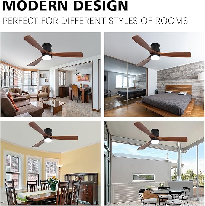 revoici 52" Ceiling Fans Flush Mount - Image 4