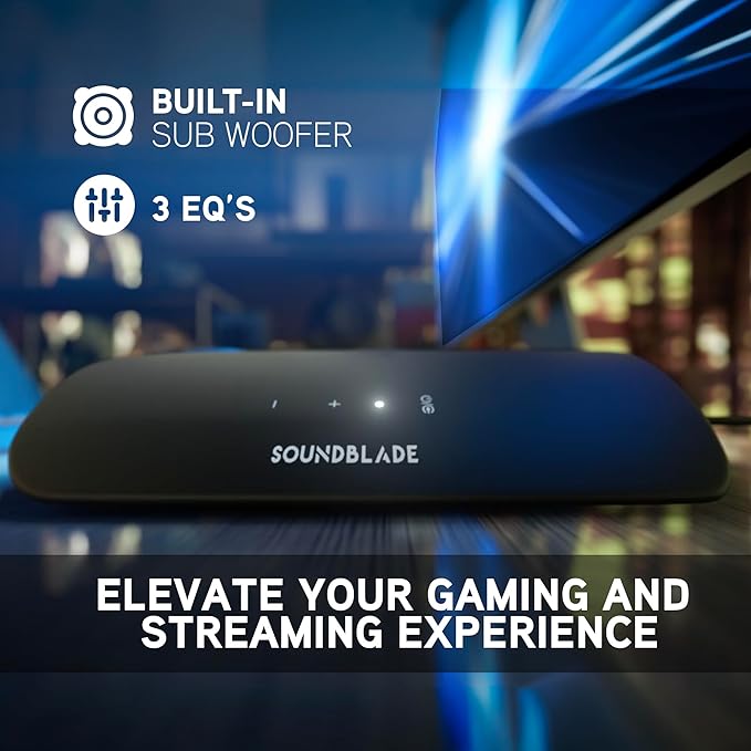 BlueAnt Soundblade Under-Monitor Soundbar, 120W 2.1 Channel Desktop Speaker - Image 4