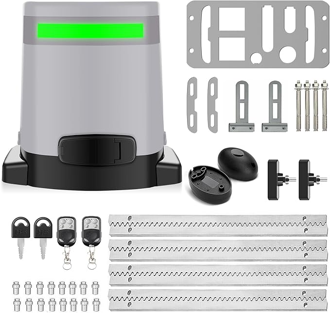 Blütezeit 1400lb Sliding Gate Opener, Solar Power | WiFi Control | Battery by HomeGardenSolutions