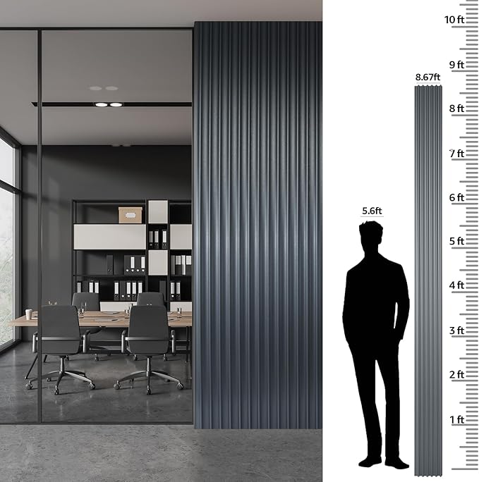 Art3dwallpanels Slat Wall Paneling, 8 Pack Wavy Grain Panel Wall Slats - Image 4