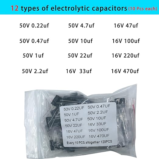 Nodehawk Electronic Component Kit -Total 1800 Pcs, LED Diodes, Capacitors - Image 9