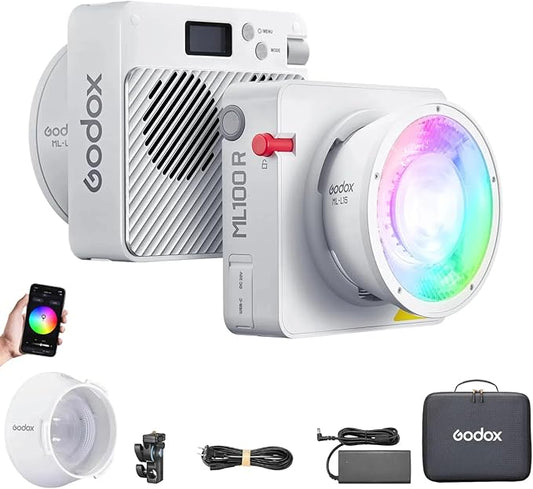 Godox ML100R RGB LED Video Light, 110W 1800K-1000K Full Color RGB LED COB by GODOX