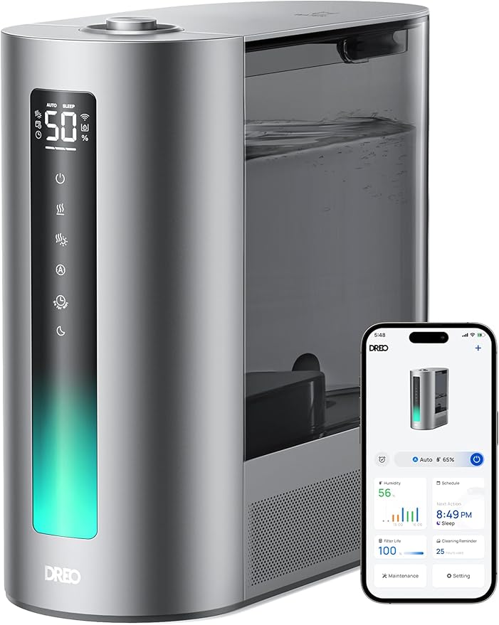 DREO 6L Humidifiers for Bedroom, Smart Warm & Cool Mist for Large Room by DREO