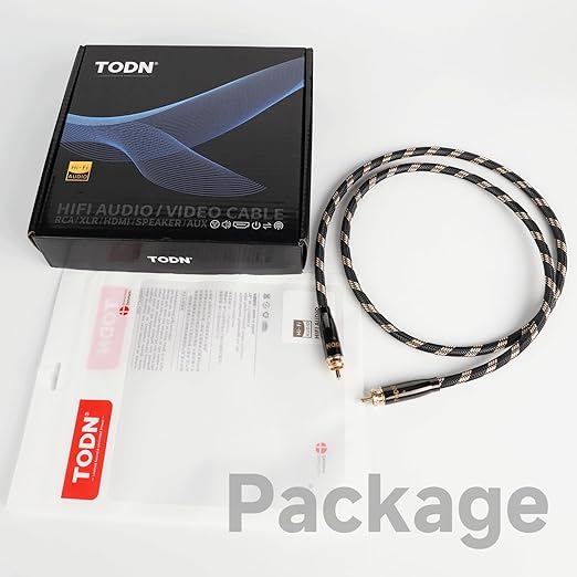TODN Audiophile Digital Coaxial Cable HiFi SPDIF Coax Audio Cable 75-Ohm RCA - Image 9