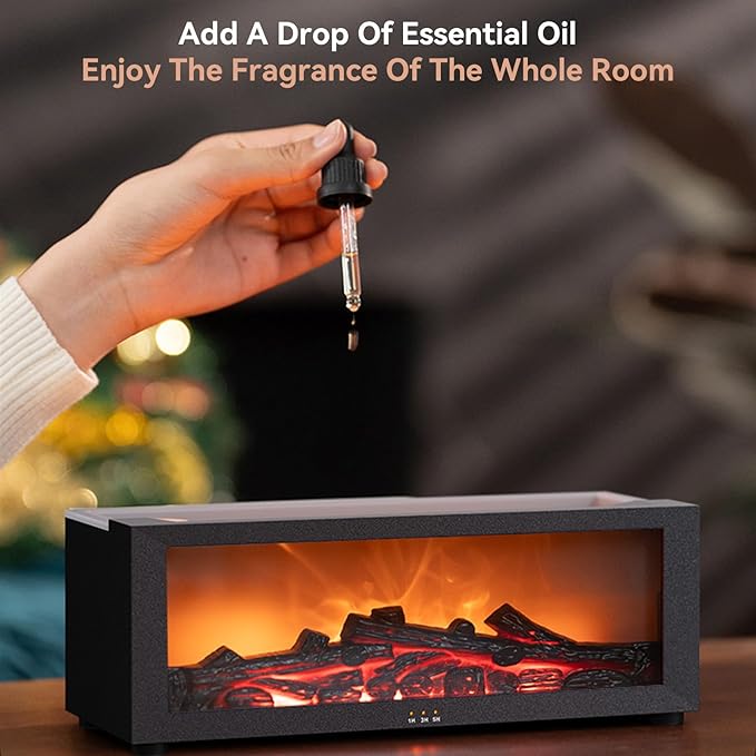 Essential Oil Diffuser, 7 Colors Flame Fireplace Diffusers and Humidifier - Image 5