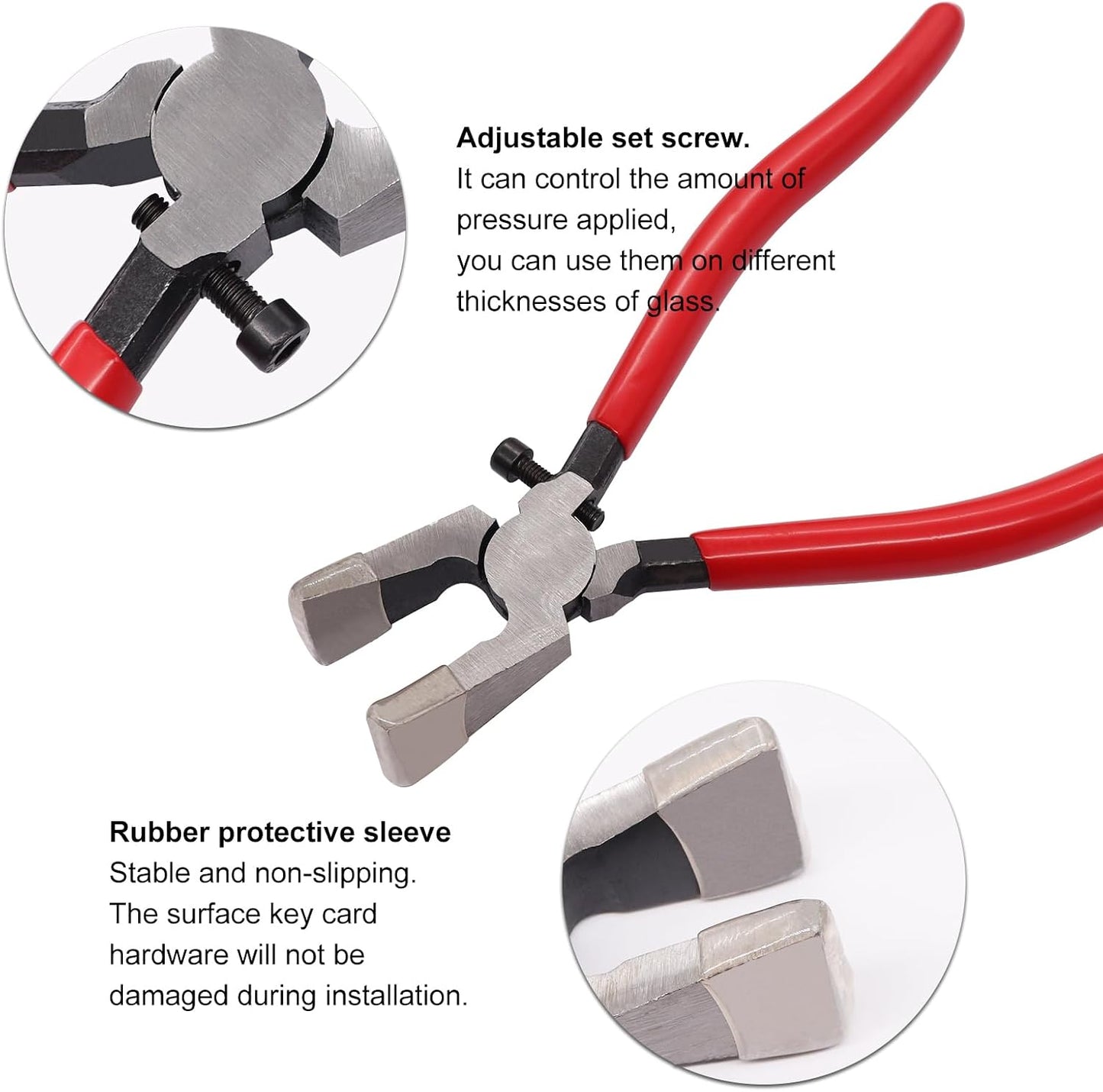 weideer 40 Sets Key Fob Hardware with Key Fob Plier Glass Running Pliers for Wristlet Key Fobs/Key Lanyard/Key Chain Hardware InstallK-082-40