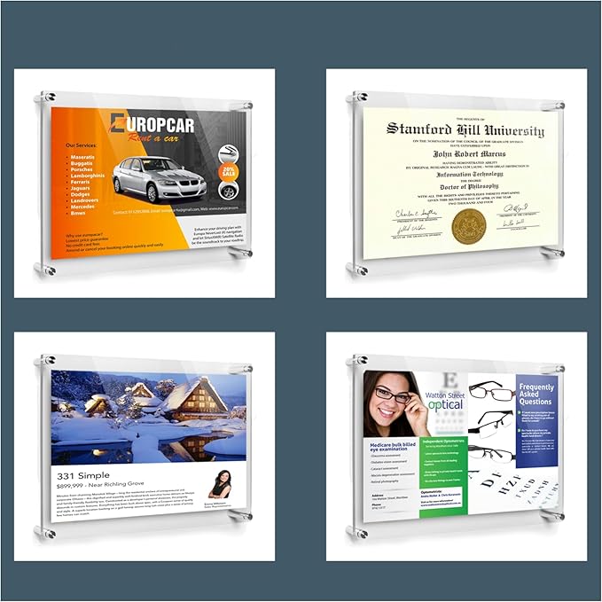 ArtToFrames 14x17 Inch Double Panel Floating Acrylic Picture Frame comes - Image 5