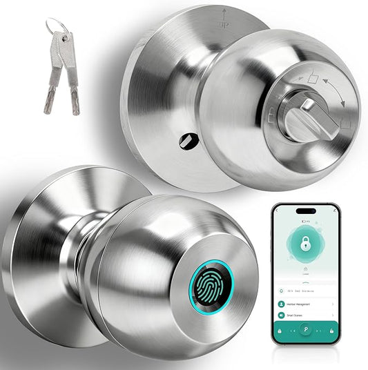 UMIK UMIKSMART Fingerprint Door Lock, Smart Door Knob, Keyless Entry Door Lock by UMIKSMARTLOCK
