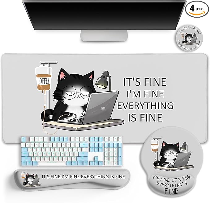 LIMKRIAN Cat Ergonomic Mouse Pad by LIMKRIAN