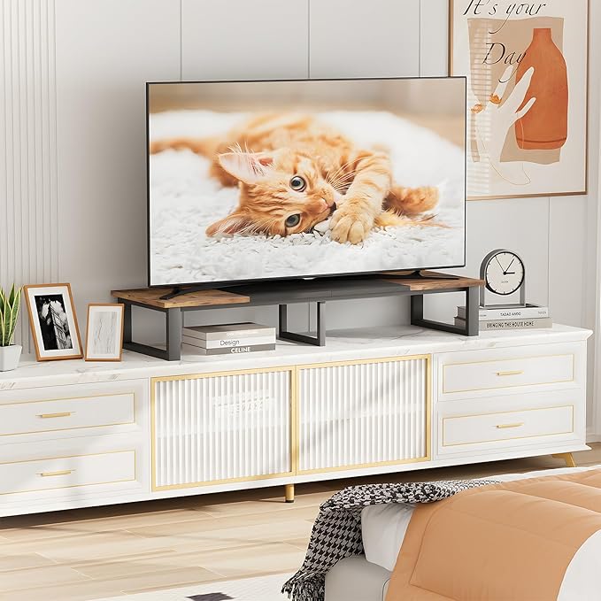aboxoo 47" TV Riser for 32-60 inch TV, TV Riser Stand Shelf, Tabletop TV Stand - Image 7