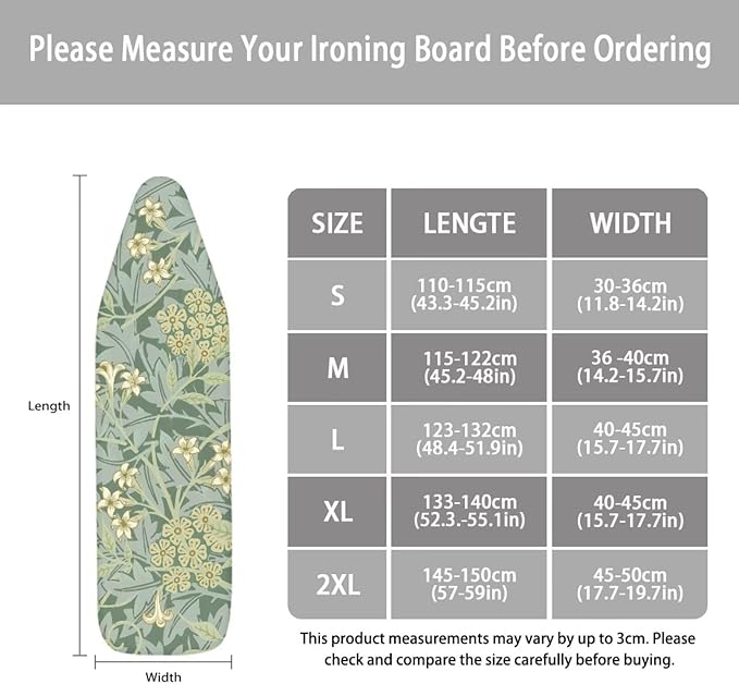ZCFYGDX 15x54 in Ironing Board Covers Easy to Install Resistant, Elastic Edge 3 - Image 6