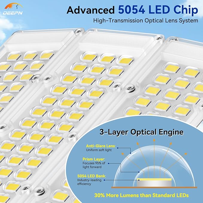 Deepn Solar Street Light 12000W Aluminum Commercial Grade Solar Parking Lot - Image 3