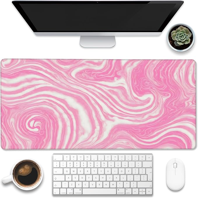 Eflxamz Desk Pad, Flow Liquid Waves Large Gaming Mouse Pad by Eflxamz