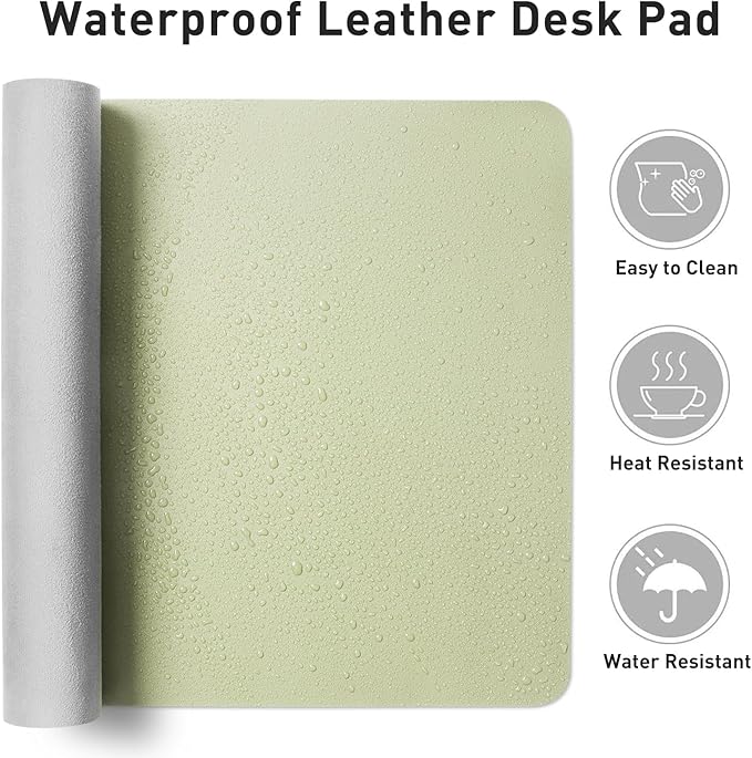 Aothia Leather Desk Pad Protector, Office Desk Mat, Large Mouse Pad, Non-Slip - Image 7