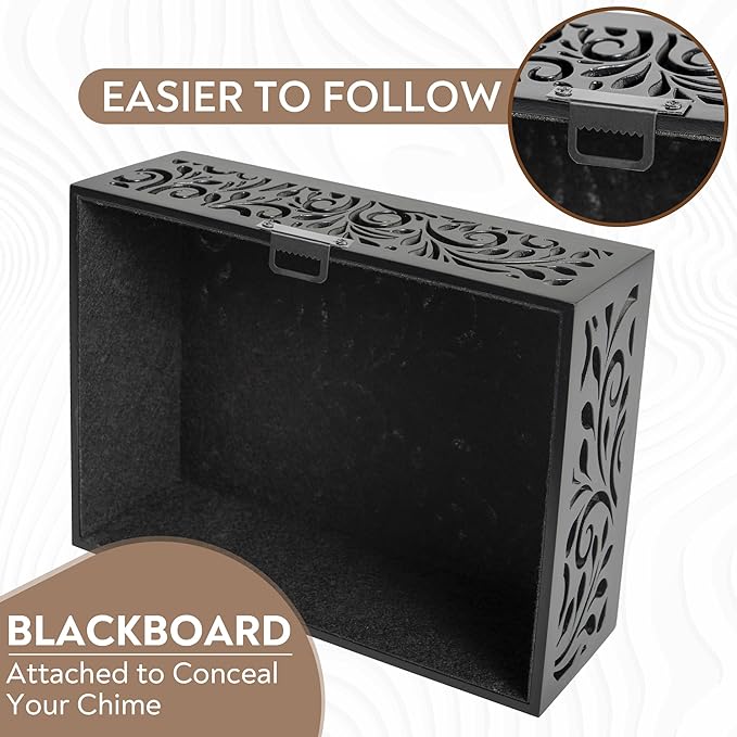 Black Decorative Doorbell Cover Box, Weather Protection Housing Modern Black – - Image 3