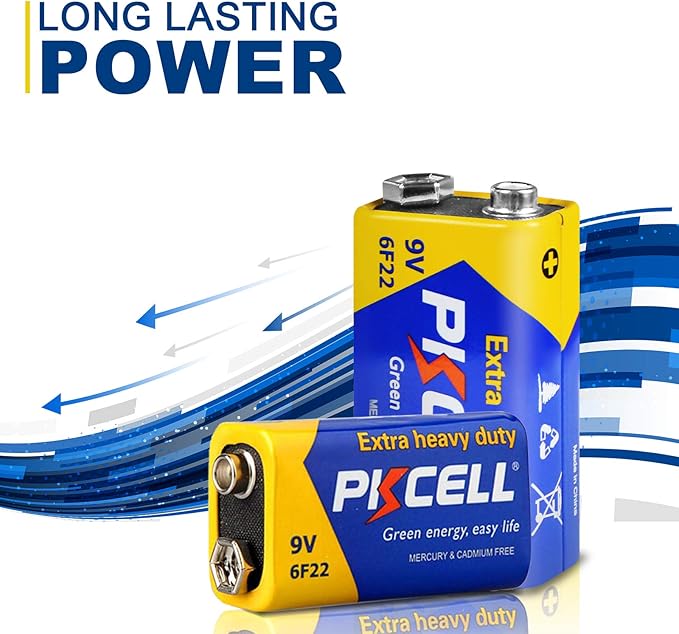 PKCELL 9V Batteries, 100 Pack 9 Volt Batteries Carbon Zinc, 9V Battery - Image 2