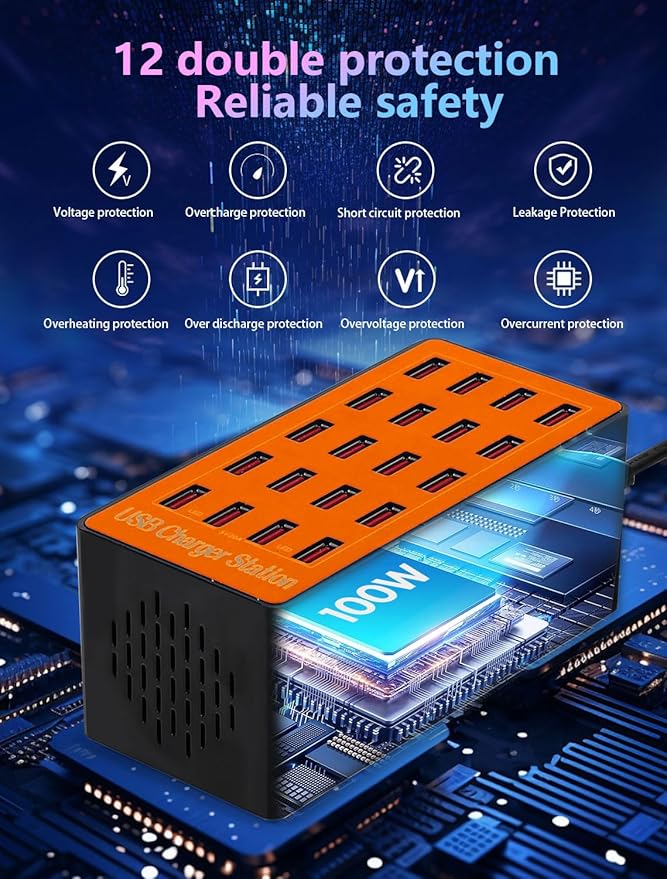 Charging Station, 100W20Port USB Charging Station, Charging Station - Image 5