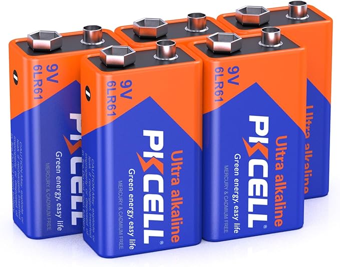 PKCELL 9v Maximum Power Dry Battery – Ultra Long-Lasting 9V Batteries by Pkcell