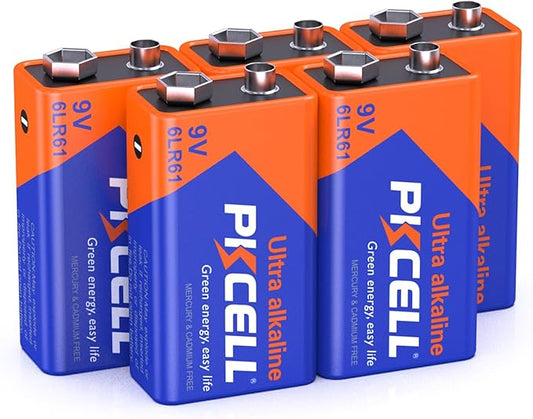 PKCELL 9v Maximum Power Dry Battery – Ultra Long-Lasting 9V Batteries by Pkcell
