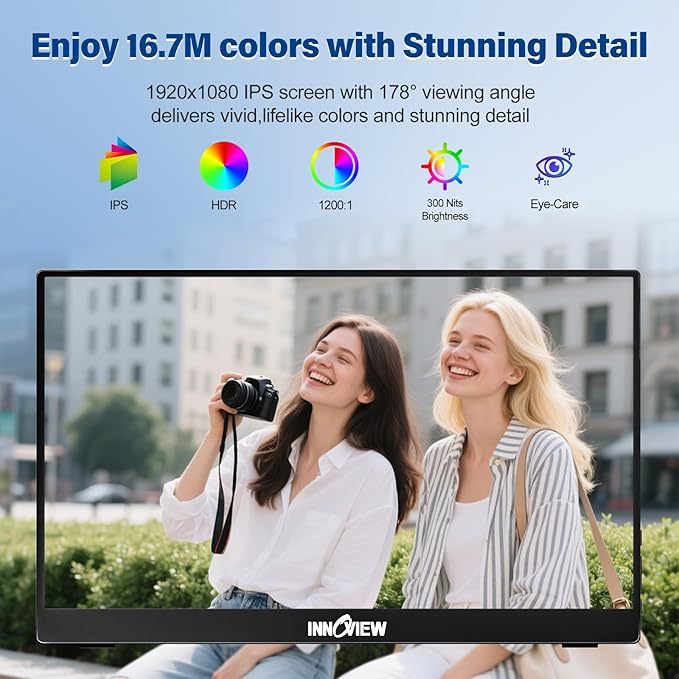 InnoView Portable Monitor 15.6" 1080P - Image 2