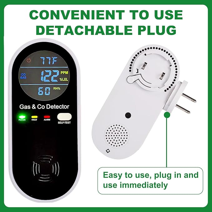 Combustible Gas & Carbon Monoxide Detector 4-in-1 Alarm - Image 6