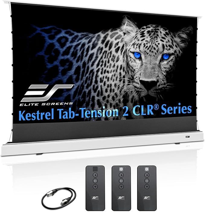 Elite Screens Kestrel Tab-Tension CLR, 121 inch 16:9, Ultra-Short Throw Ceiling by EliteScreensInc