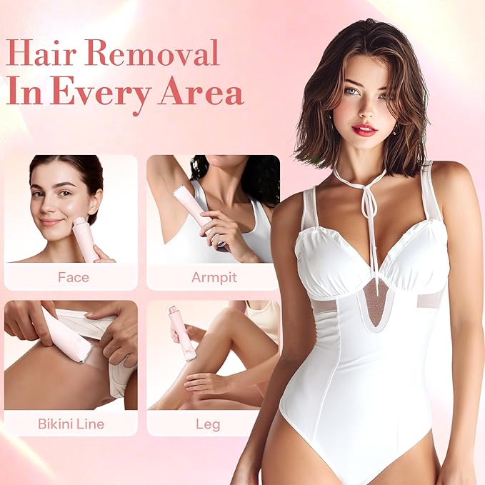 Bikini Trimmer for Women, Flyant 2 in 1 Electric Shaver for Women, Pubic Hair - Image 4