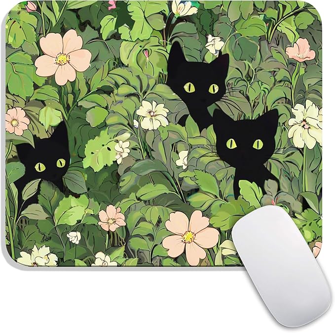 Armanza Square Mouse Pad Cute Cats, Personalized Premium-Textured Custom Mouse by Armanza