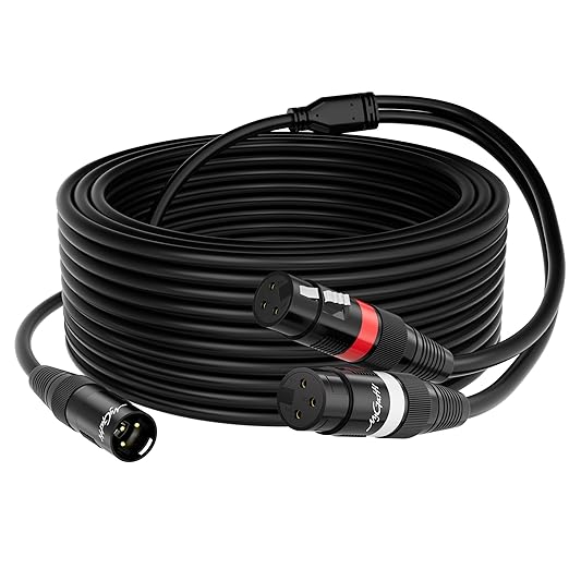 Mygatti XLR Splitter Y-XLR Cable 40 FT, Bi-Directional Balanced Microphone by Mygatti