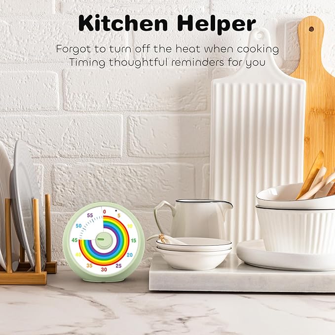 Visual Timer for Kids, 60-Minute Countdown Timer for Classroom Office Kitchen - Image 5
