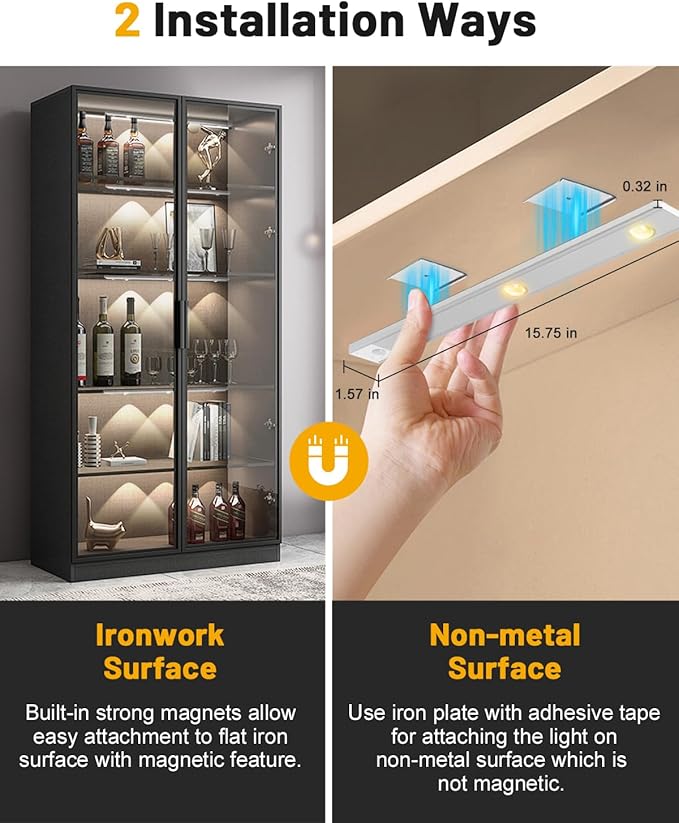 Pak Under Cabinet Lights, Rechargeable Motion Sensor Light Indoor, Wireless and - Image 7