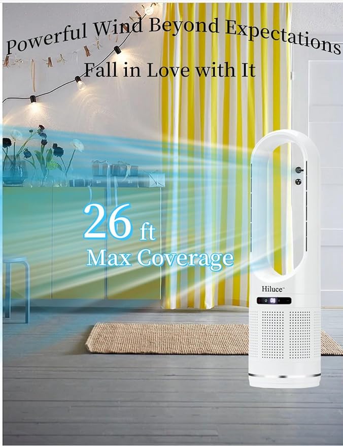 Hiluce Tower Fan, Bladeless Fan - Image 5