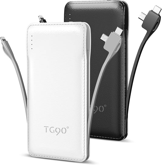 TG90° 2 Pack 10000mAh Slim Portable Charger by TG90%C2%B0