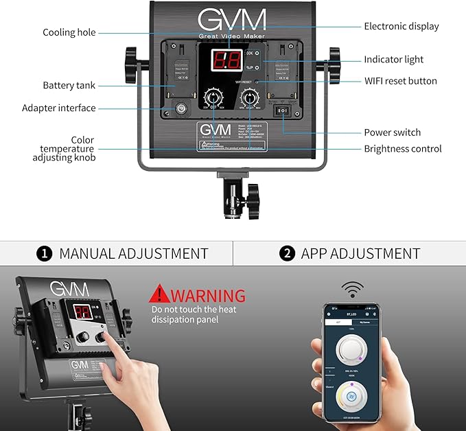 GVM 2 Pack LED Video Lighting Kits - Image 3
