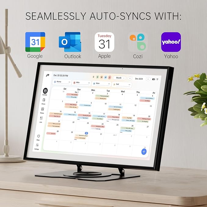 Digital Calendar, 15.6 inch Wall Planner & Chore Chart, Rechargeable Full HD - Image 2