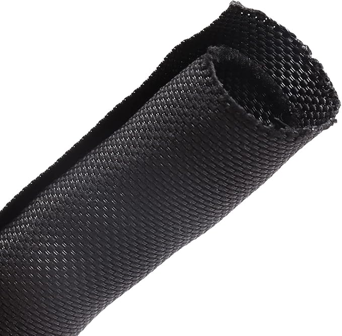 Sonoreboom Braided-Wiring-Loom Black Mesh Woven Split-Sleeves by Sunnarepoon