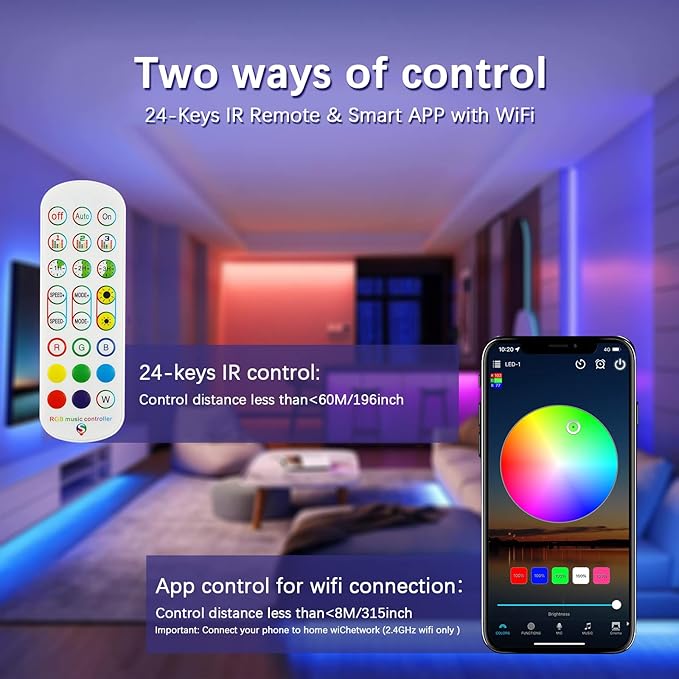 Taoellen Smart WiFi & IR Dual-Control RGB LED Controller - Image 5