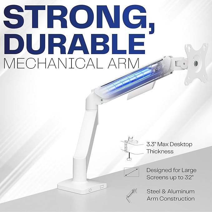 VIVO Single 17 to 32 inch Monitor Height Adjustable Counterbalance Mechanical - Image 3